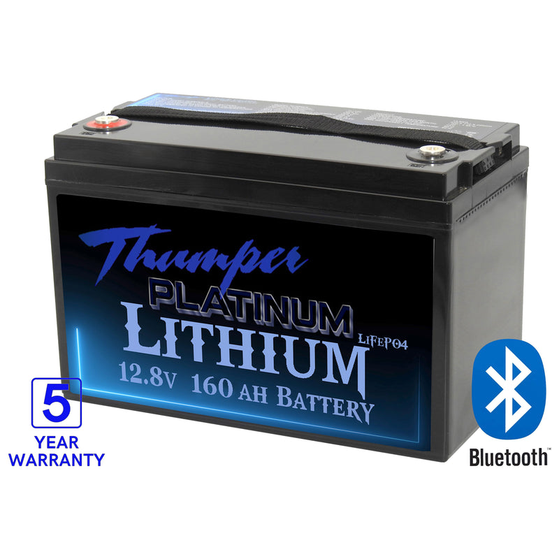 Thumper Lithium 160 AH Bluetooth & REDARC Core 40A BCDCN1240 DC-DC & MIDI Fuse, Lugs & Heatshrink