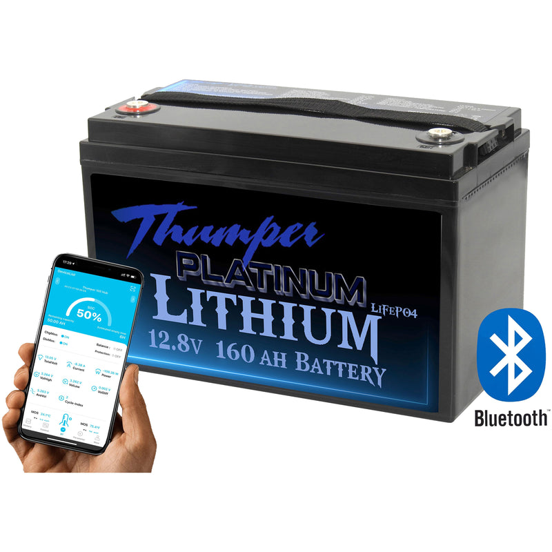 Thumper Lithium 160 AH Bluetooth LiFePO4 Battery | 150 Amp cont discharge TL-160BT