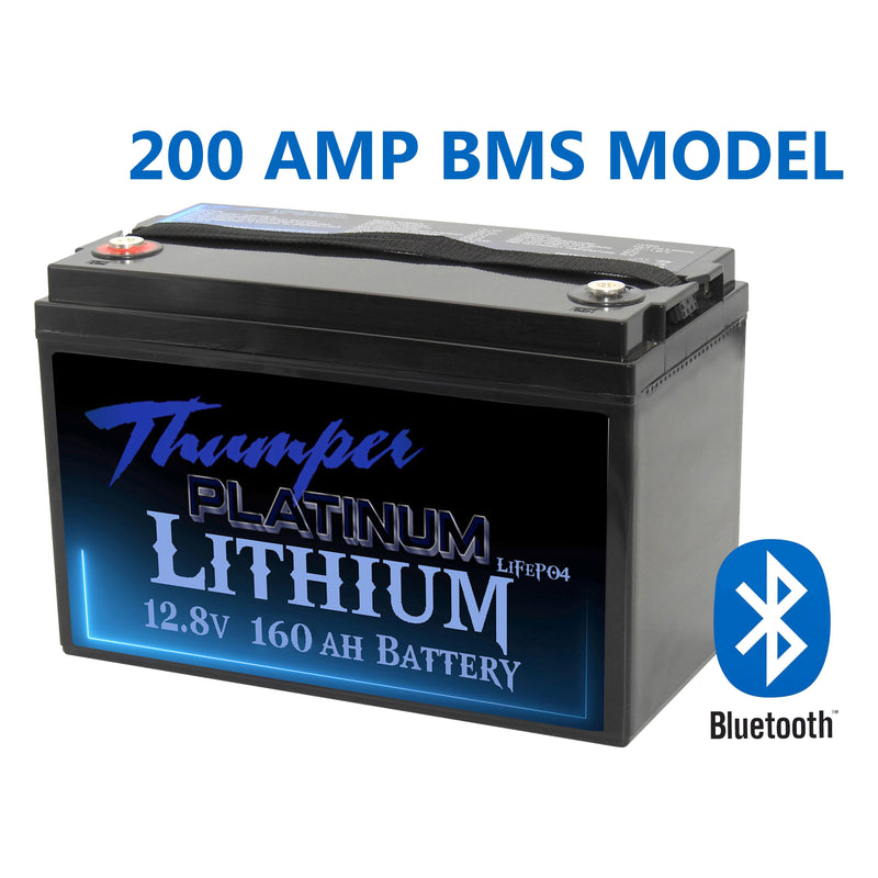 Thumper Lithium 160 AH Bluetooth LiFePO4 Battery | 160 Amp cont discharge TL-160BT