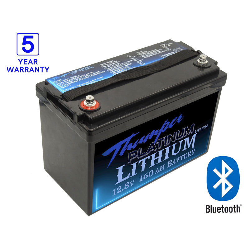 Thumper Lithium 160 AH Bluetooth LiFePO4 Battery | 160 Amp cont discharge TL-160BT