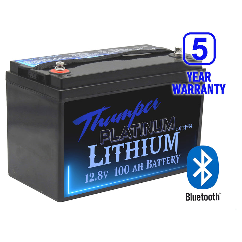 Thumper Lithium 100 AH LiFePO4 Prismatic Battery 100 Amp BMS BLUETOOTH | TL-100BT  *5yr warranty - Easter special price - Home of 12 Volt Online