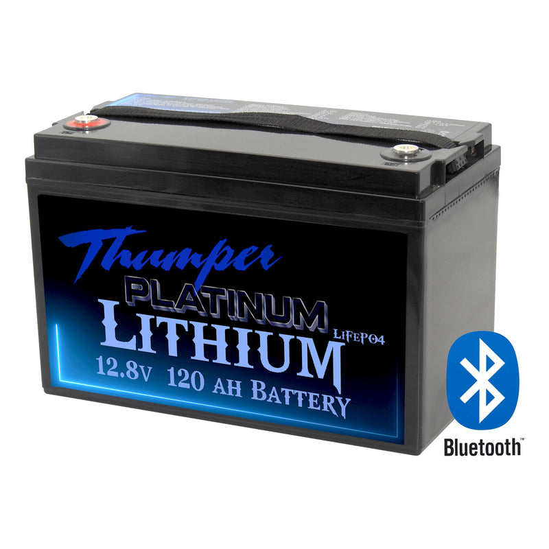 Thumper Lithium Platinum 120 AH LiFePO4 Prismatic Battery 100 Amp BMS BLUETOOTH | TL-120BT  5 year warranty - Home of 12 Volt Online