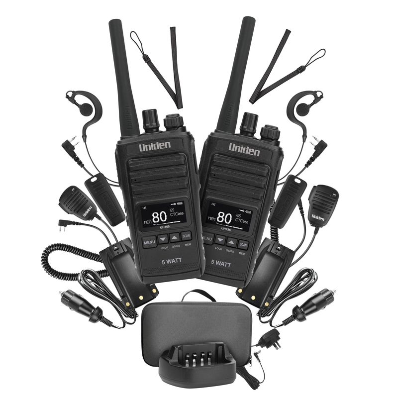 5 Watt UHF CB Splashproof Handheld Radio – Deluxe Twin Pack | UH755-2DLX - Home of 12 Volt Online