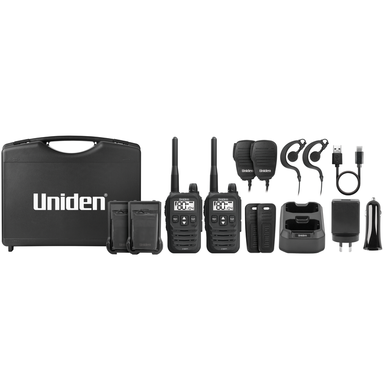 Uniden 2 Watt UHF Handheld 2-Way Radio Tradies Pack | UH825-2TP - Home of 12 Volt Online