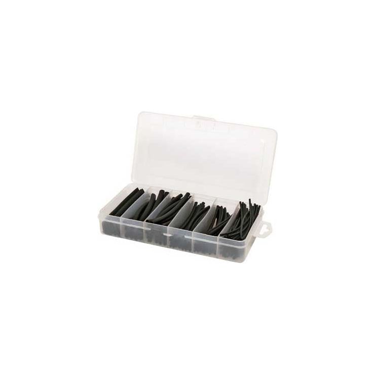 160pc 100mm Black Heat Shrink Tubing Pack | W0886 - Home of 12 Volt Online