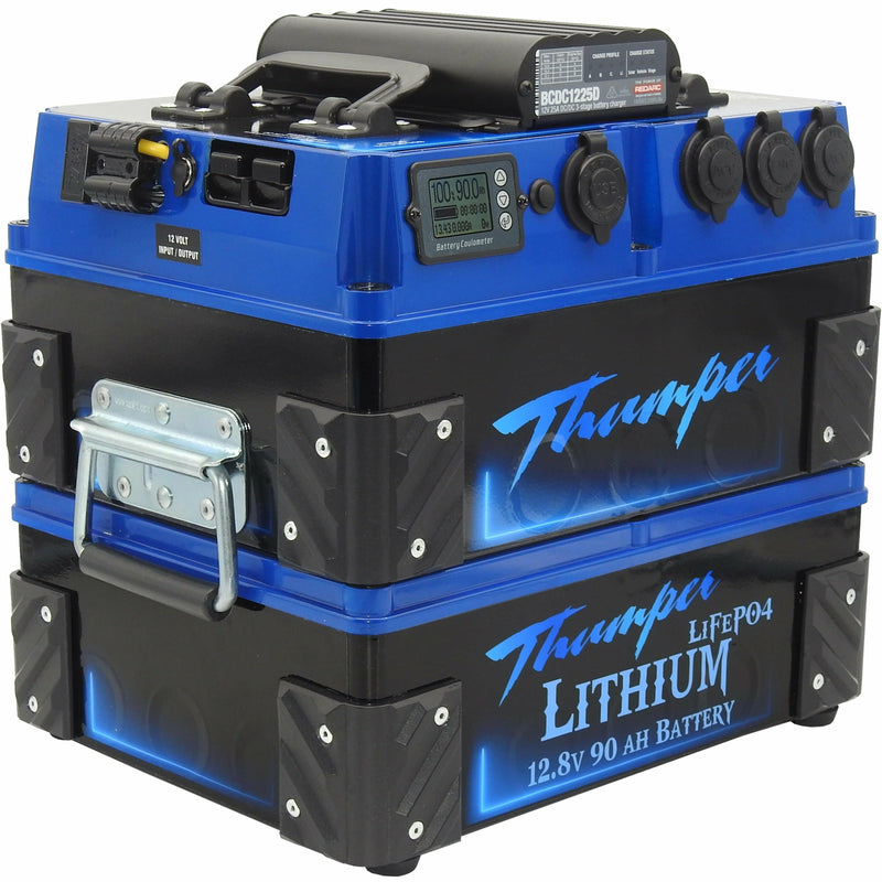 Thumper Lithium 90 Redarc BCDC1225D DC battery charger suit solar vehicle variable alternator smart car sleep apenea battery run fridge