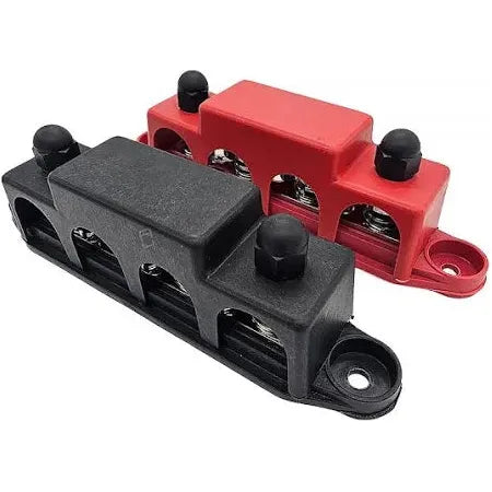 4 way Bus Bar Power Distribution Block 150A Positive | BB-P-4W - Home of 12 Volt Online